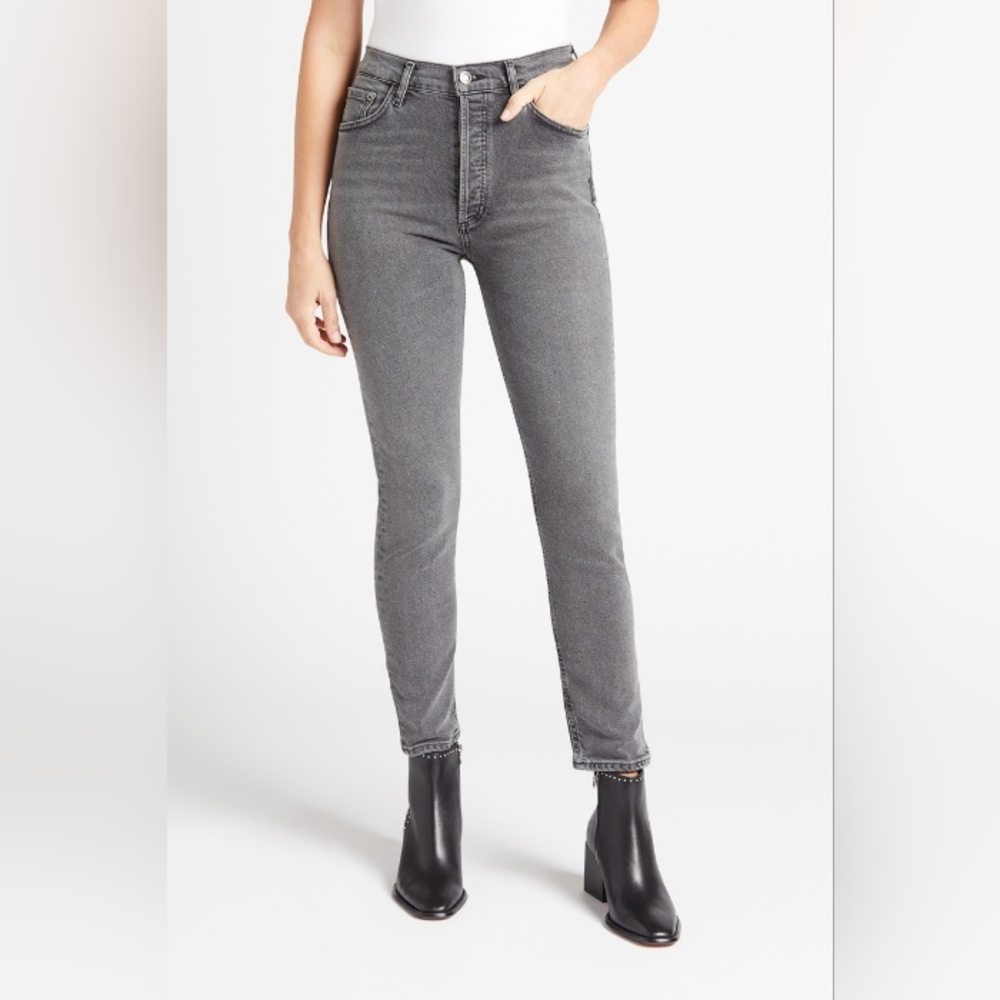 AGOLDE NEW Women's 25 Nico Button Fly High Rise Straight Jeans